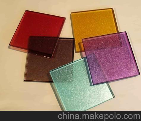 厂家直销彩釉钢化玻璃 专业订制各种图案 颜色